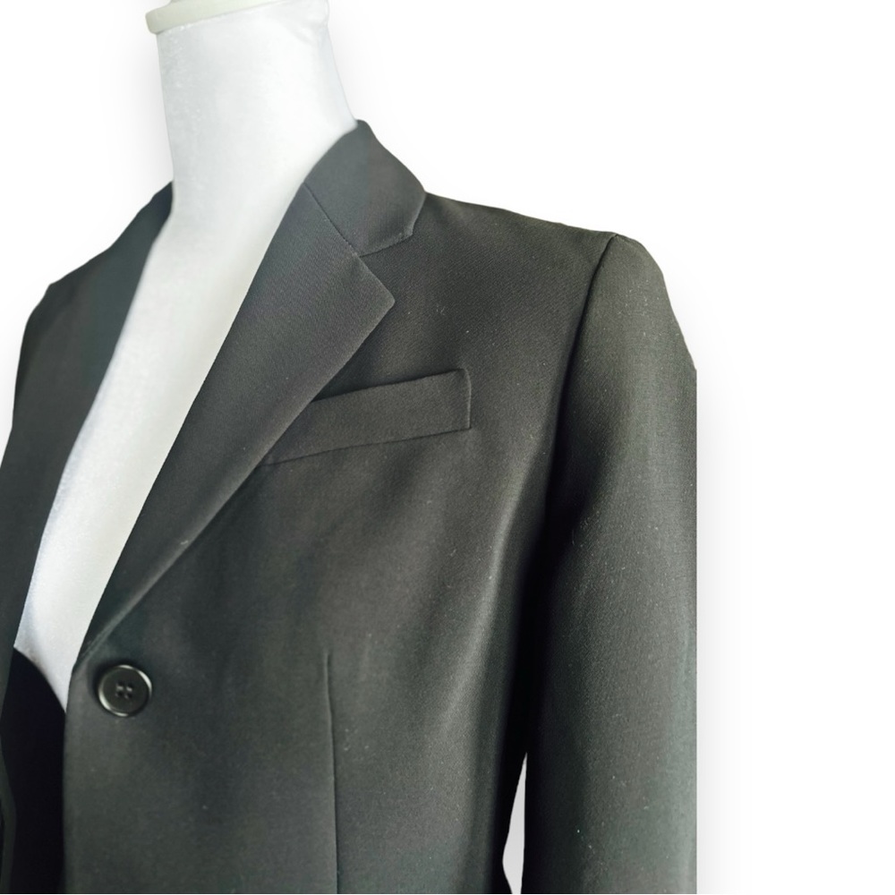 Talbots Women’s 3 Button Blazer Solid Black Vente… - image 6